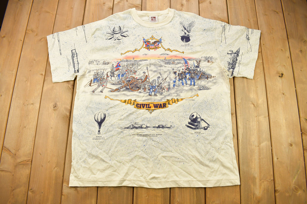 Vintage 1990s The Civil War All Over Print Graphic T Shirt