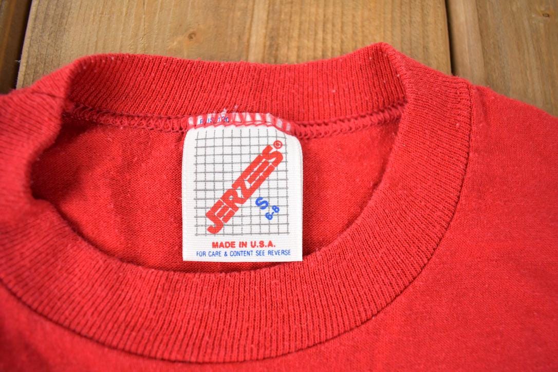 Vintage 1986 Peabody Memphis Single Stitch Graphic Baby T Shirt Made In USA
