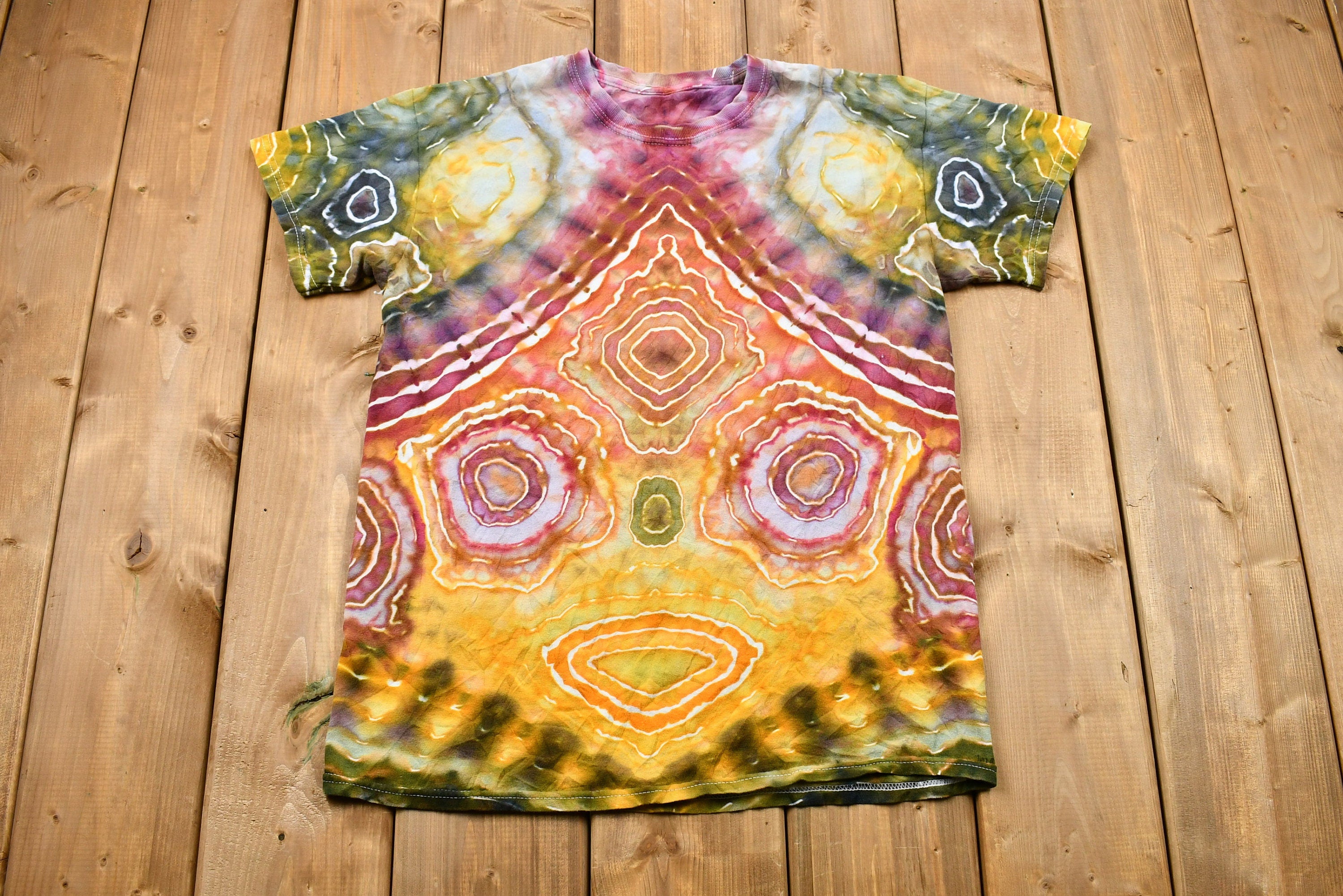 Vintage 1990s Abstract Tie-Dye T-Shirt