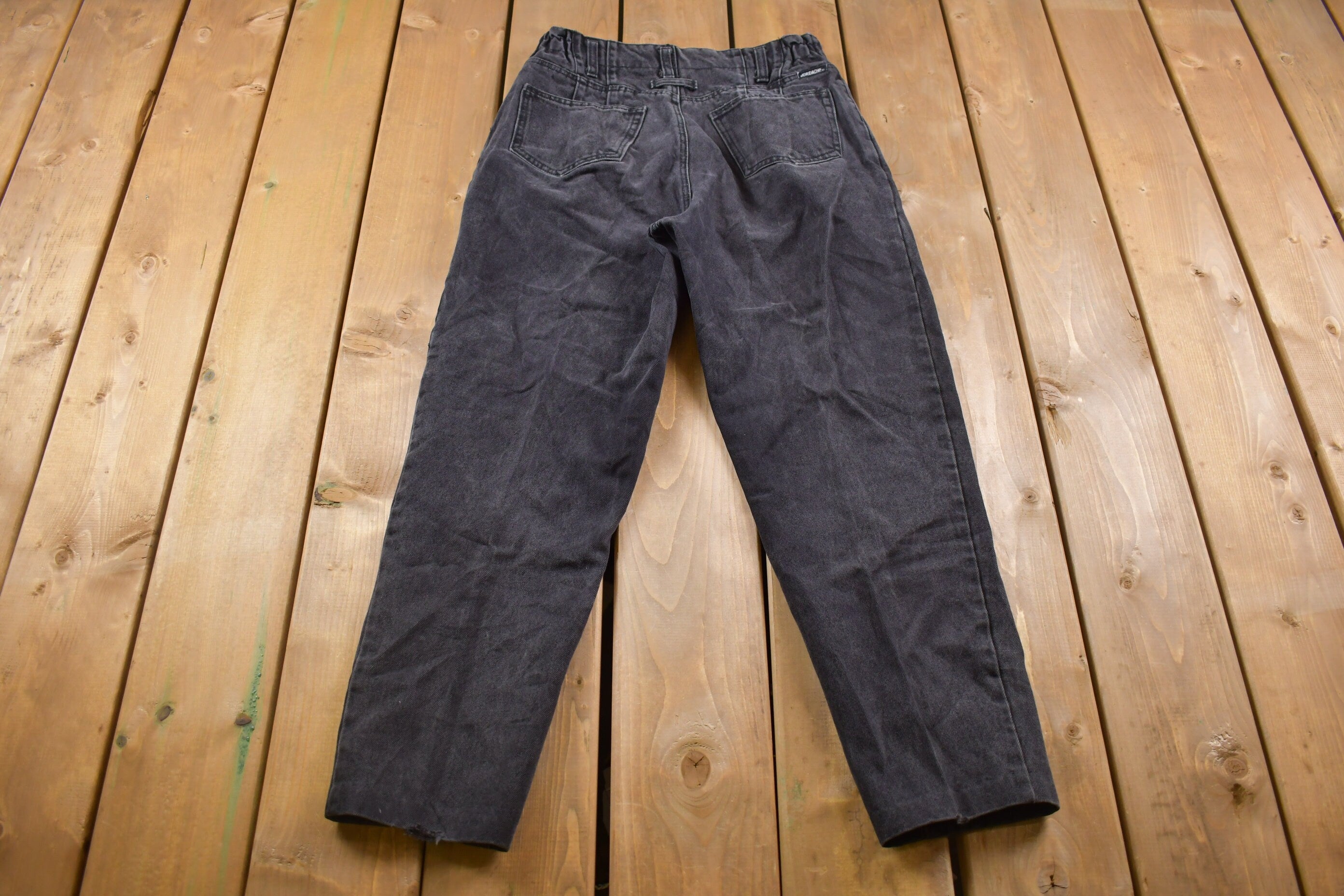 Vintage 1990's Jordache Black Washed Jeans 28 x 27