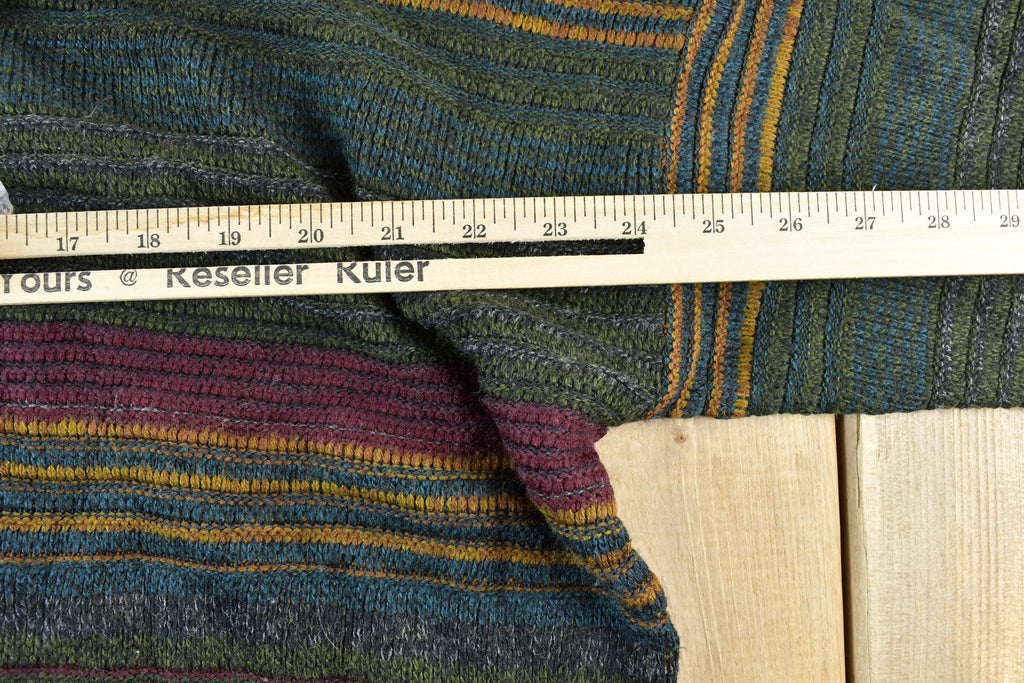 Vintage 1990s Marc Edwards Knit Abstract Pattern Crewneck Sweater Mens X Large