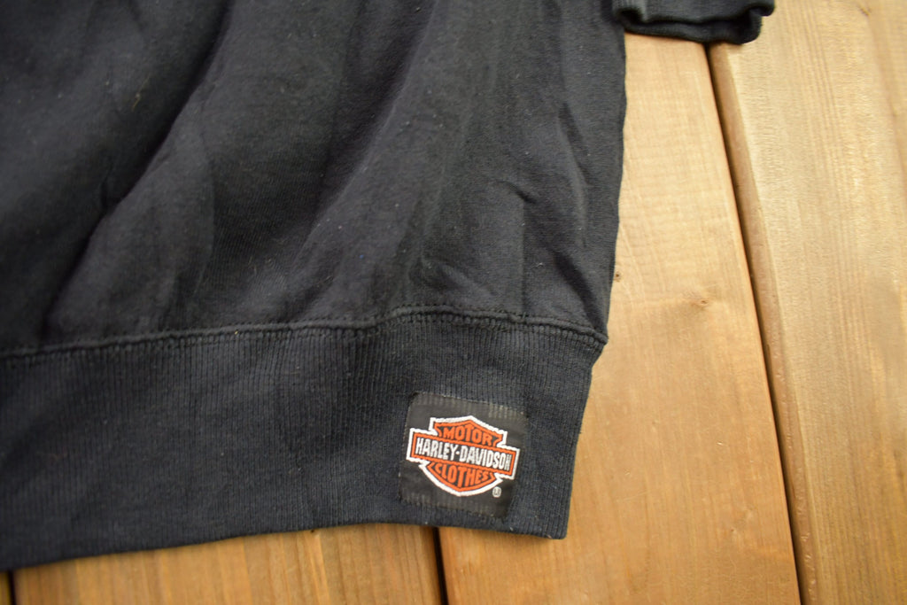 Vintage 1991 Fargo Harley Davidson North Dakota Wolf Theme Crewneck Sweater