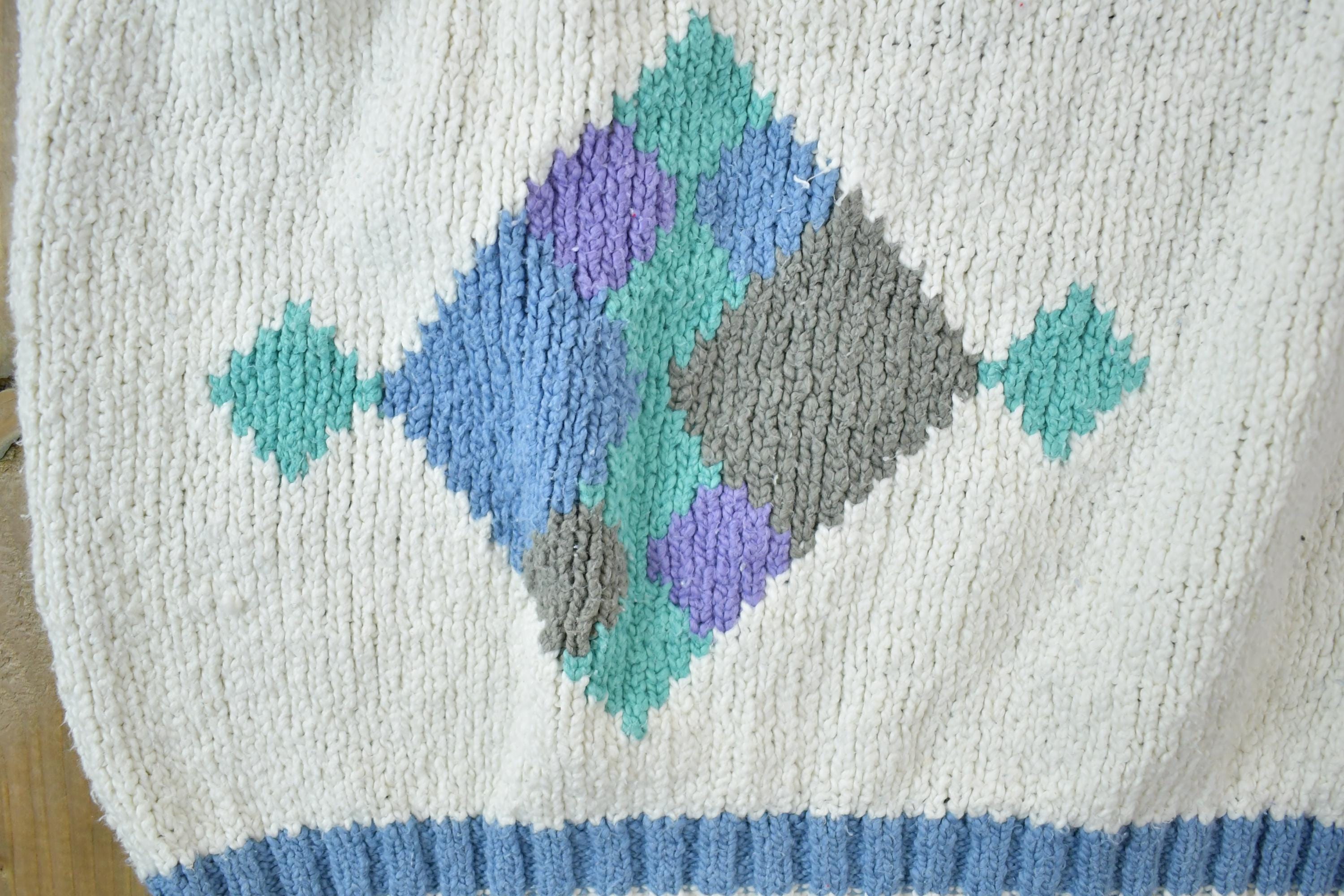 Vintage 1990s Alexander Julian Knit Crewneck Sweater /