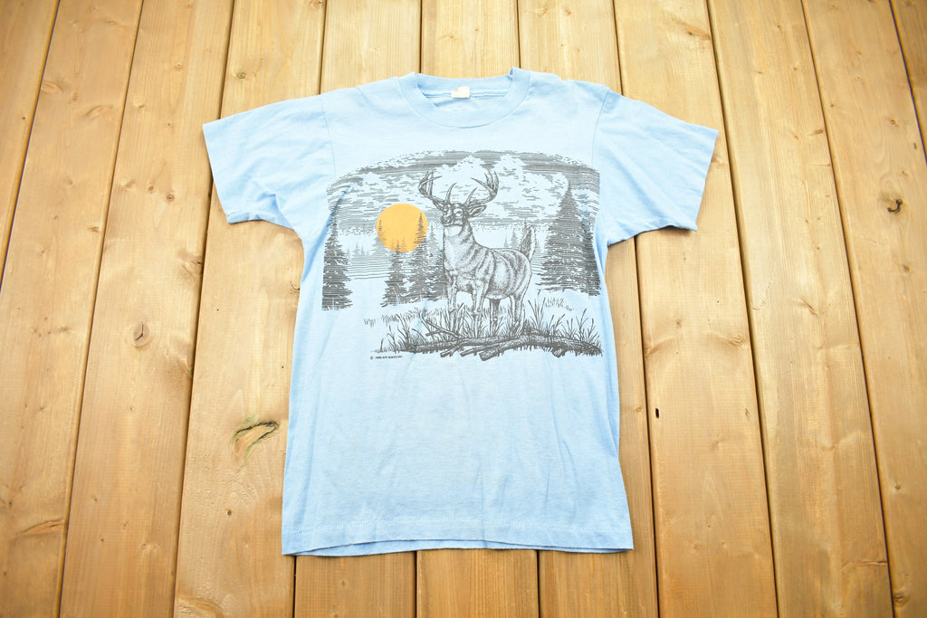 Vintage 1989 Deer Theme Graphic T Shirt