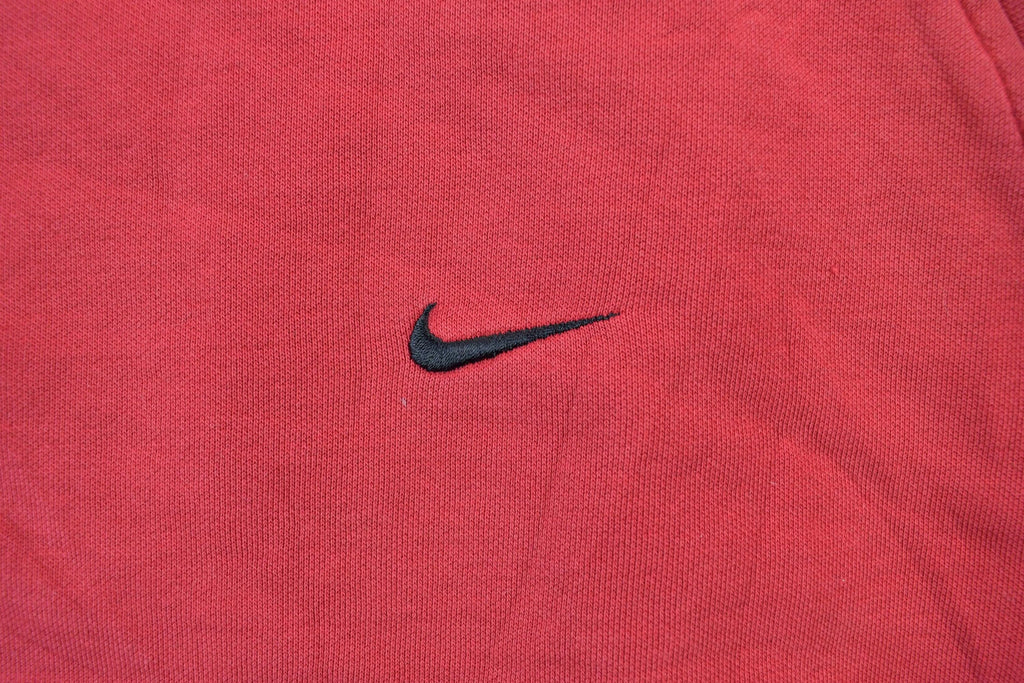 Vintage 1990s Red Nike Embroidered Mini Swoosh Crewneck Sweatshirt