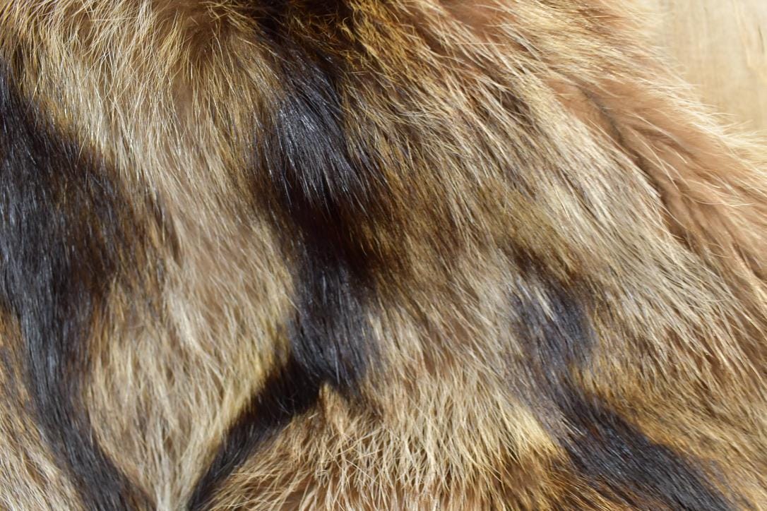 Vintage 1970s Full Length Racoon Fur Coat Made In USA