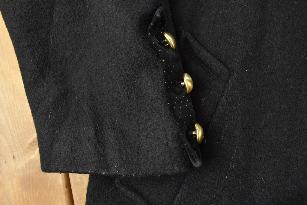 Vintage 1980s Donnybrook Wool Trench Button Up Over Coat Women's L /