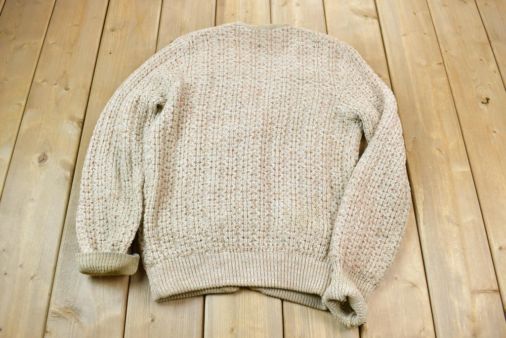Vintage 1980s Cable Knit Cardigan Sweater