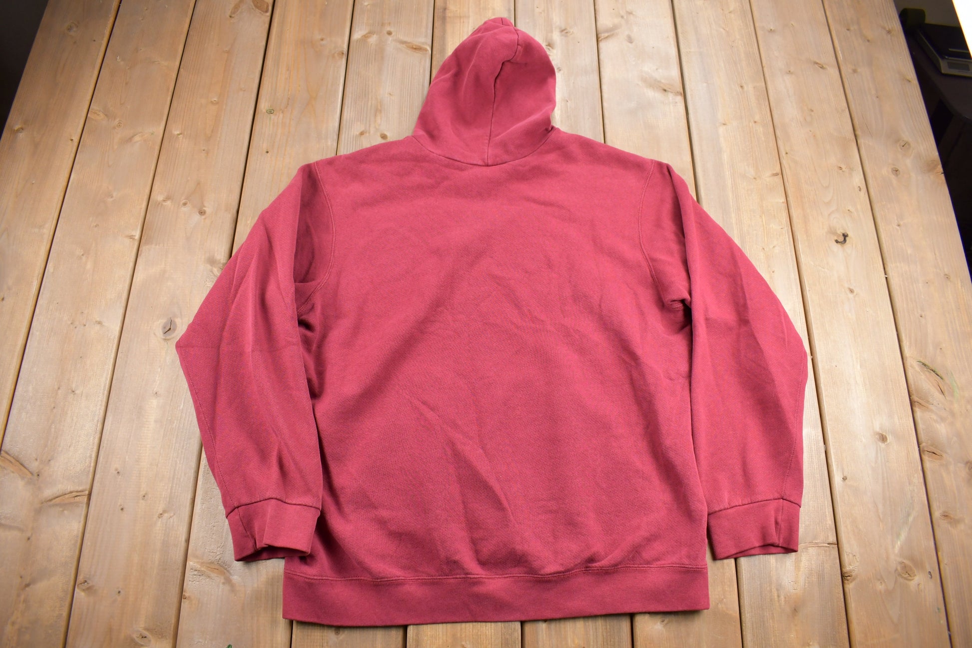 Vintage Y2K Nike Center Swoosh Hoodie / Red Nike Hoodie / Nike Mid Swoosh / Embroidered / Nike Mid Swoosh