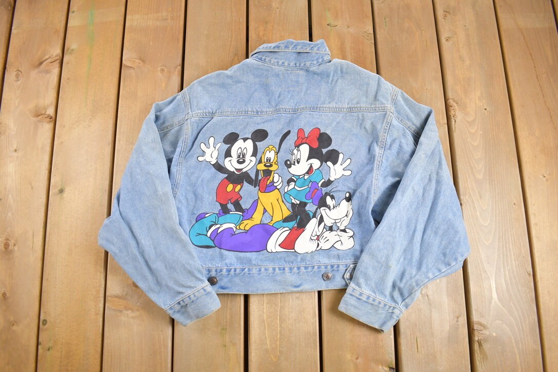 Vintage 1980s Mickey Mouse Denim Jacket / Vintage Denim / Streetwear / Vintage Fall Outerwear / Fall Jacket / Jerry Leigh Jean Jacket