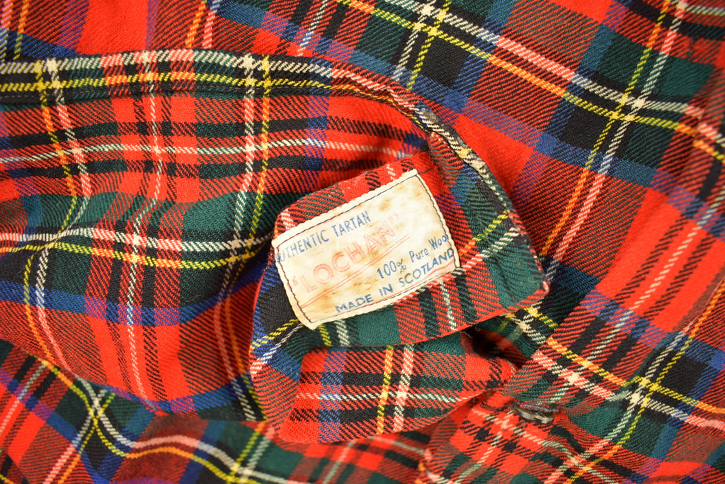 Vintage 1960s Lochan Authentic Tartan Plaid Flannel Button Up Shirt