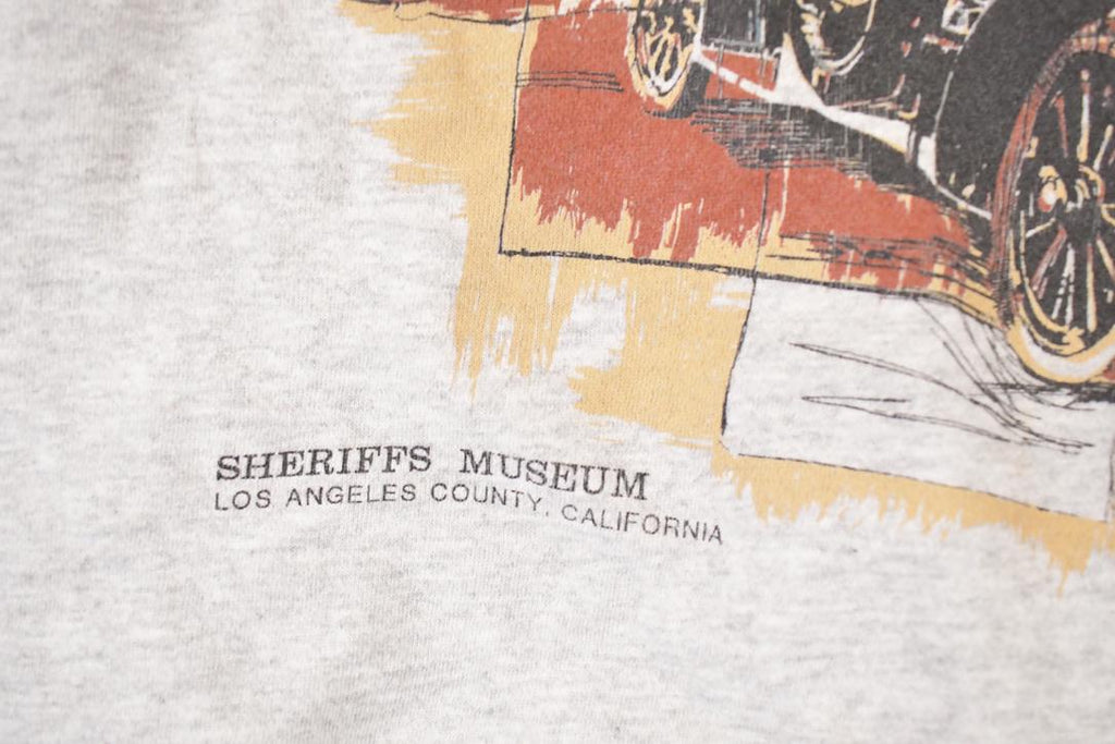 Vintage 1990s Sheriff's Museum Los Angeles California Graphic Print Crewneck Sweatshirt Men's M