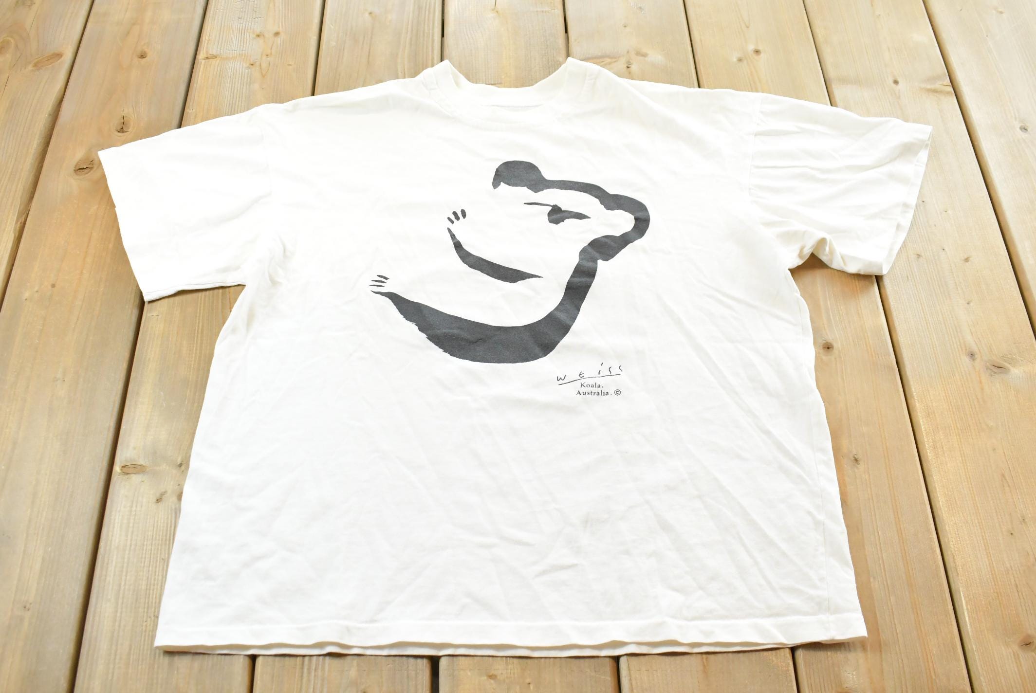 Vintage 1990s Koala Souvenir Australia T-Shirt Men's M / Destination Shirt / 90s Single Stitch Graphic Tee / Animal Tee / Nature