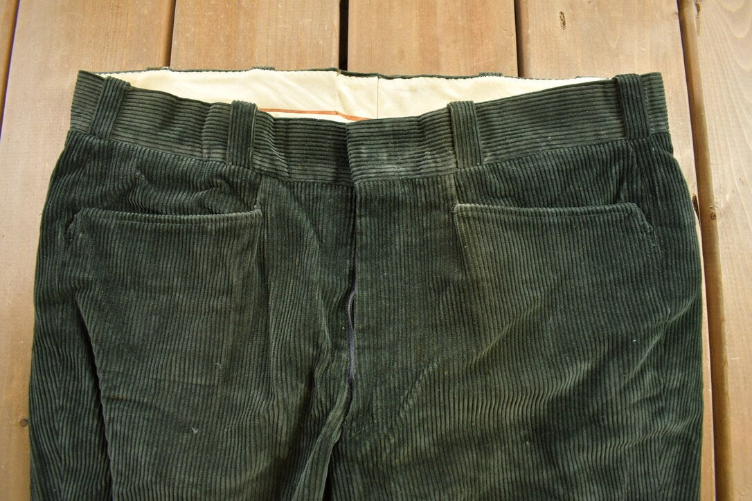 Vintage 1990s Green Corduroy Pants Size 36x32