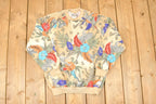 Vintage 1990s Don Albert AOP Floral Graphic Print Crewneck Sweatshirt Women's L