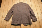 Vintage 1980s Di Benedetto Harris Tweed Houndstooth Wool Two Button Blazer Jacket