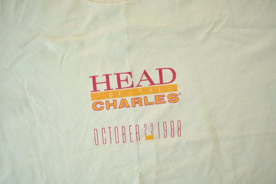 Vintage 1988 Head Of The Charles Kayaking Graphic T Shirt