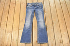 Vintage Deadstock Y2K Miss Me Bedazzled Low Rise Jeans Women's Size 26x29