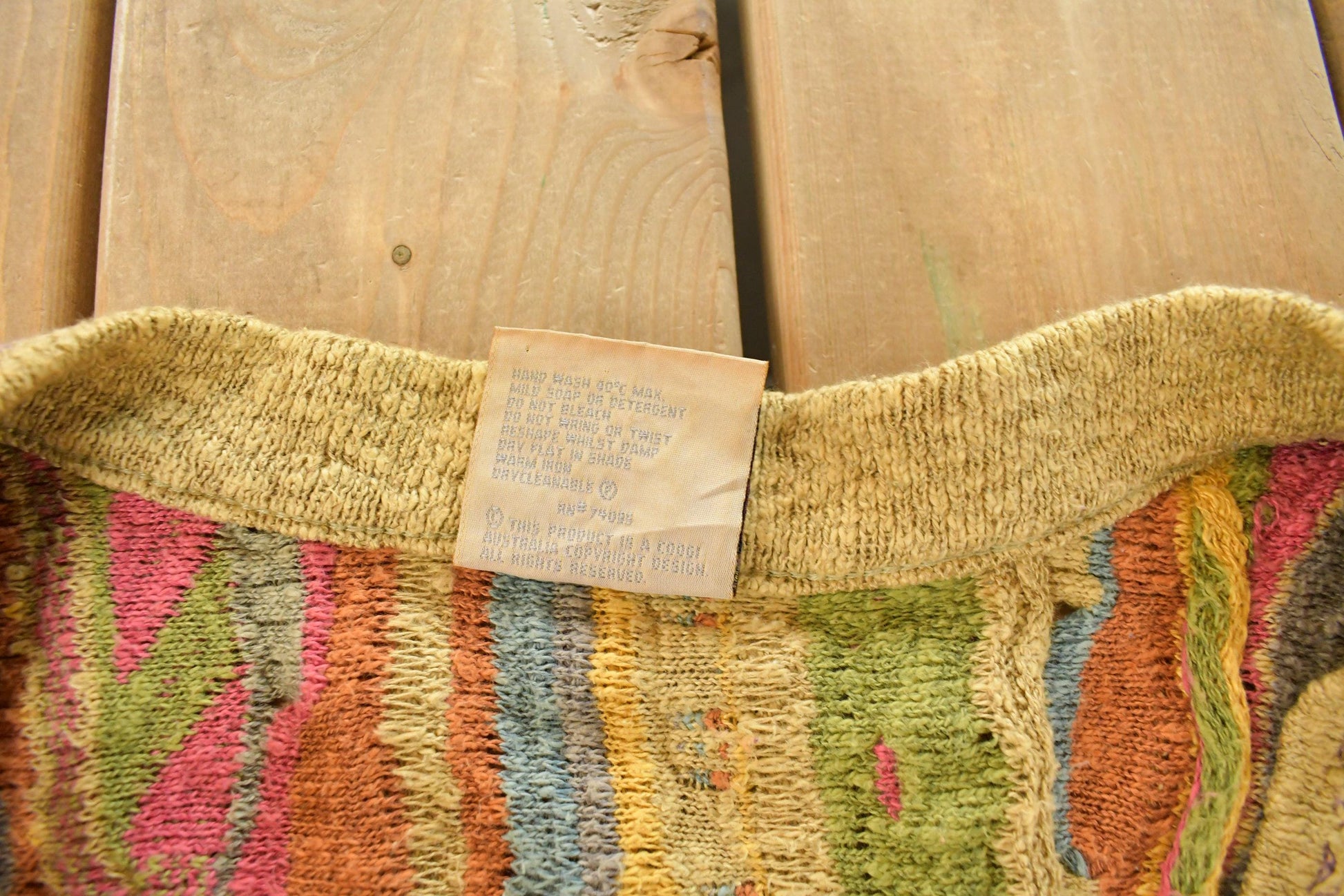 Vintage Coogi Australia 3D Cable Knit Cardigan Sweater Men's XL