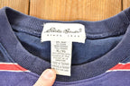 Vintage 1990s Eddie Bauer Striped Grunge Crewneck Sweatshirt Men's L