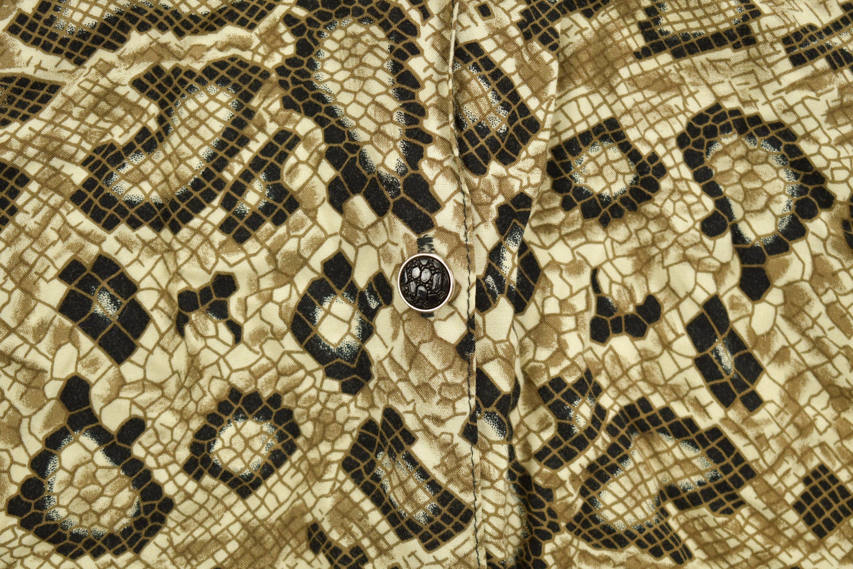 Vintage 1990s All Over Print Snake Style Button Up Shirt