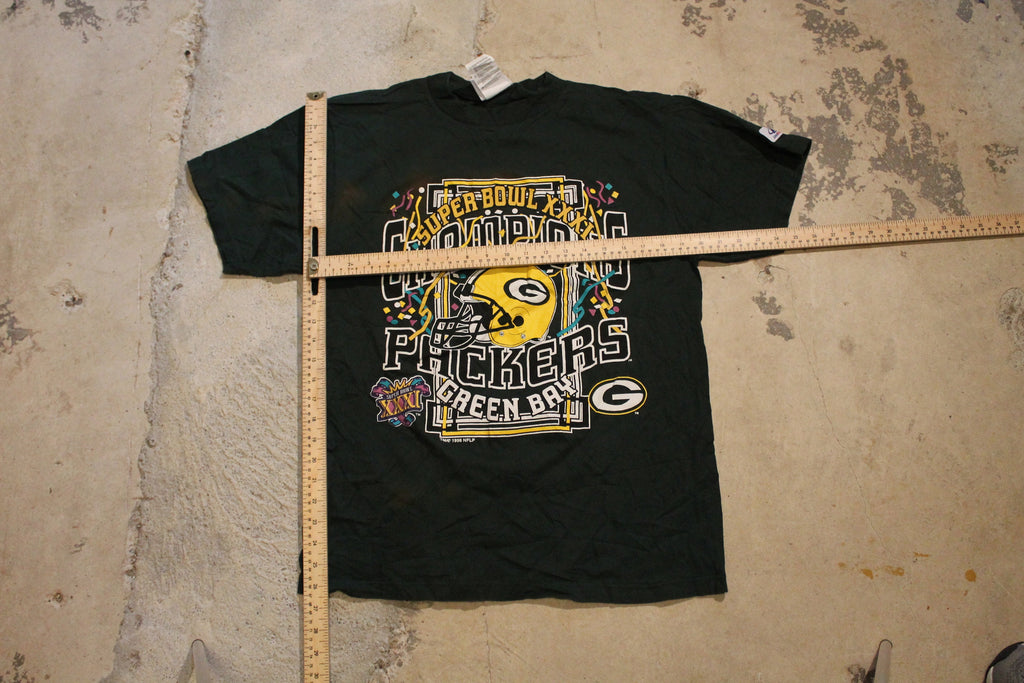 Vintage 1996 Green Bay Packers NFL Super Bowl Championship Graphic T Shirt