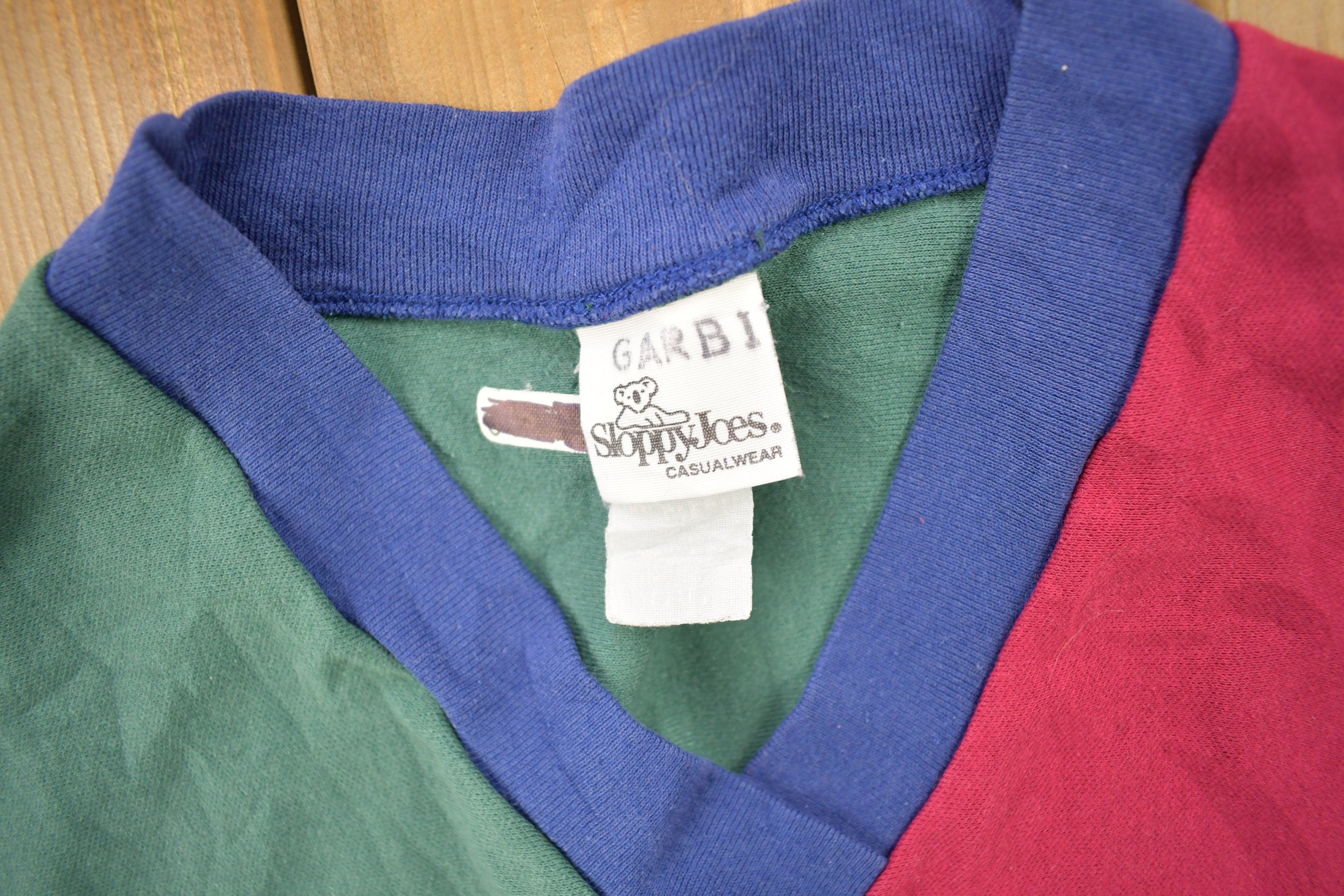 Vintage 1990s Split Color Block Blank Sweatshirt