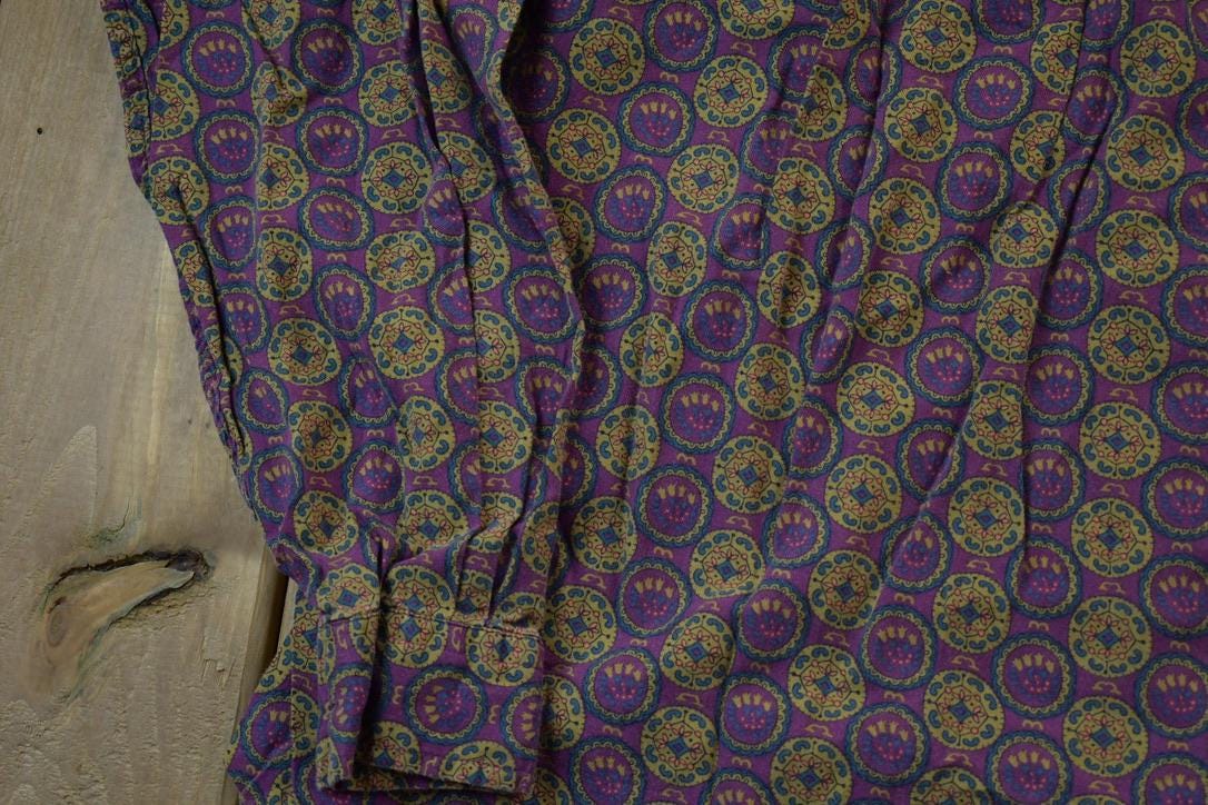 Vintage 1990s Alexander Julian Botton Up Graphic Shirt