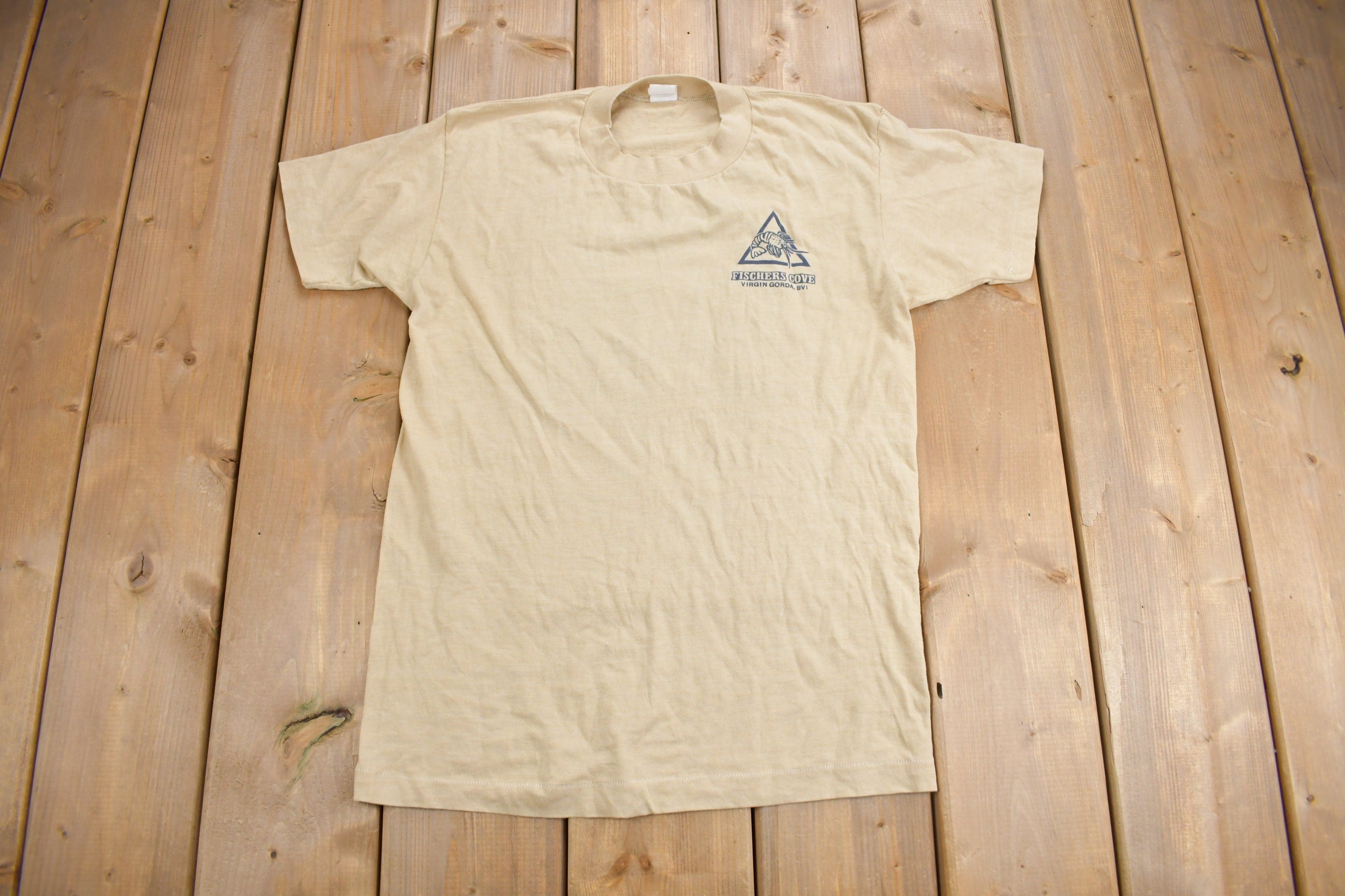Vintage 1980s Fischers Cove Virgin Gorda BVI Souvenir T Shirt