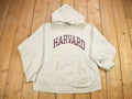 Vintage 1980s Harvard University Champion Reverse Weave Warmup Hoodie