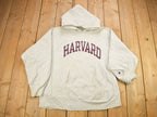 Vintage 1980s Harvard University Champion Reverse Weave Warmup Hoodie