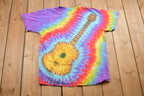 Vintage 1990s Guitar Tie Dye T-Shirt