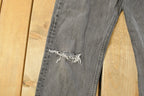 Vintage 1990s Levi's Distressed 501 Original Fit Denim Jeans Men's 30 x 29 / Faded Black Wash / 90s Levi's / Made in USA