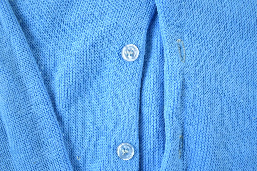 Vintage 1970s Towncraft Knit Perfect Mild Distress Cardigan Sweater Made In USA