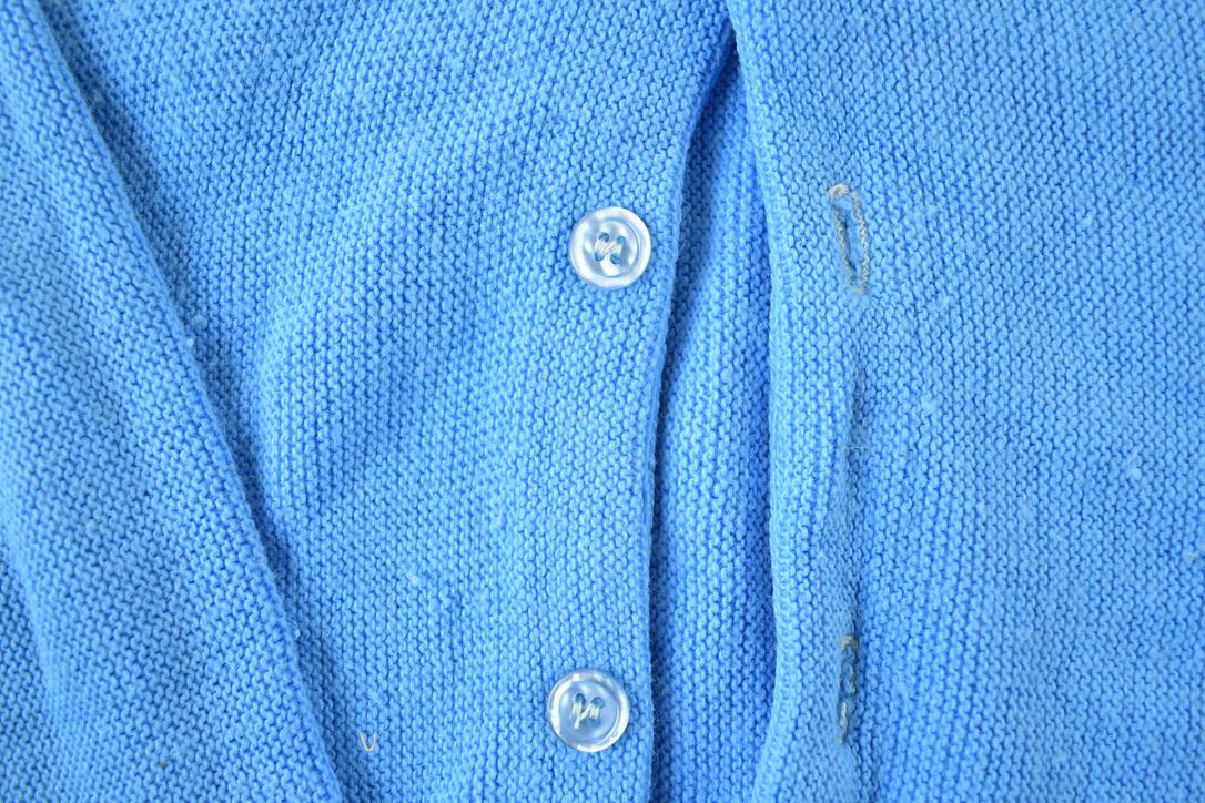 Vintage 1970s Towncraft Knit Perfect Mild Distress Cardigan Sweater Made In USA