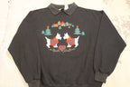 Vintage 1990s British Terrier Graphic Collared Crewneck Sweatshirt , Animal Dog Print , Wilderness , Pullover Sweatshirt , Nutcracker