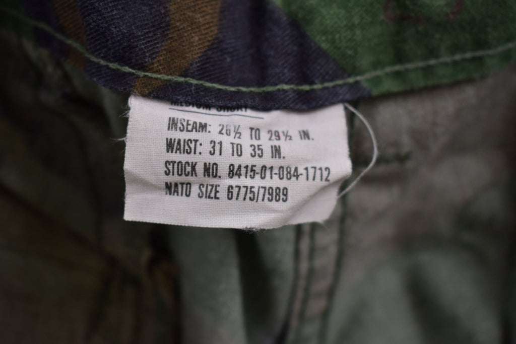 Vintage 2001 Military Woodland Camouflage Cargo Pocket Pants 32 x 28