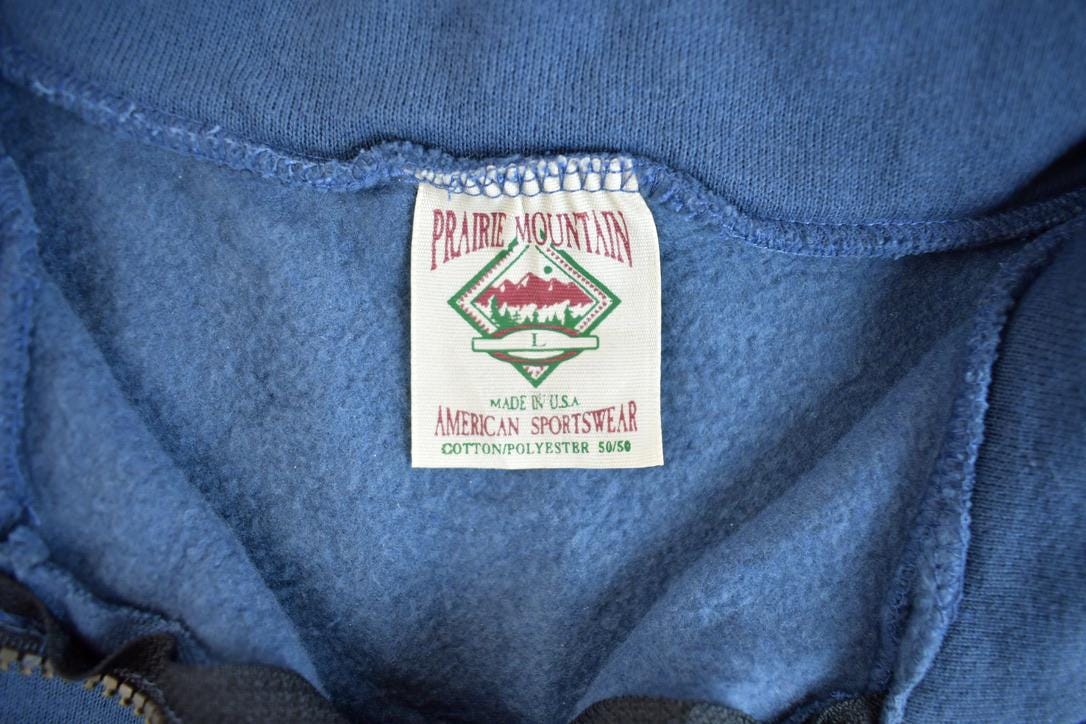 Vintage 1990s Colorado Quater Zip Crewneck Sweatshirt Made In USA - Small