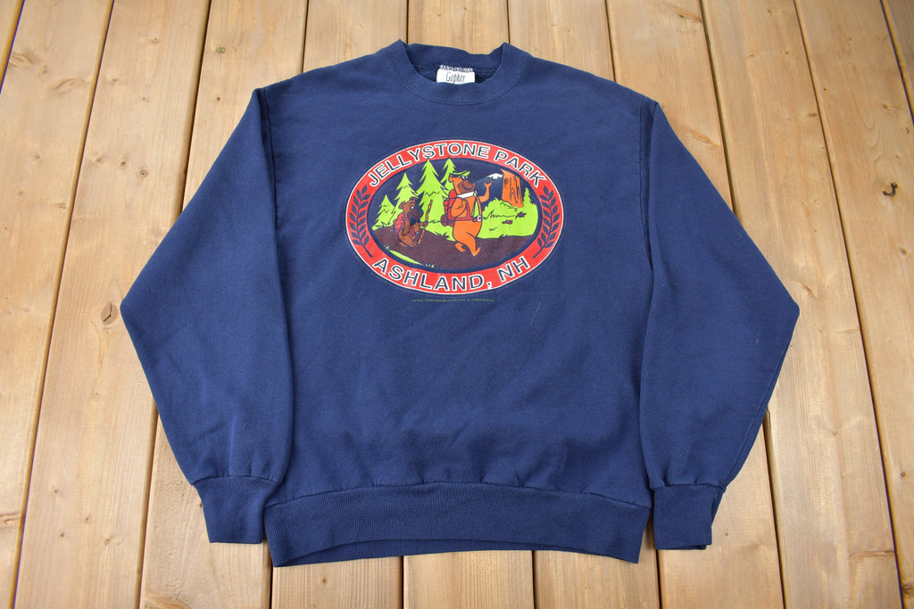 Vintage 1995 Yogi Bear Jelly Stone Park Crewneck Sweatshirt Made In USA