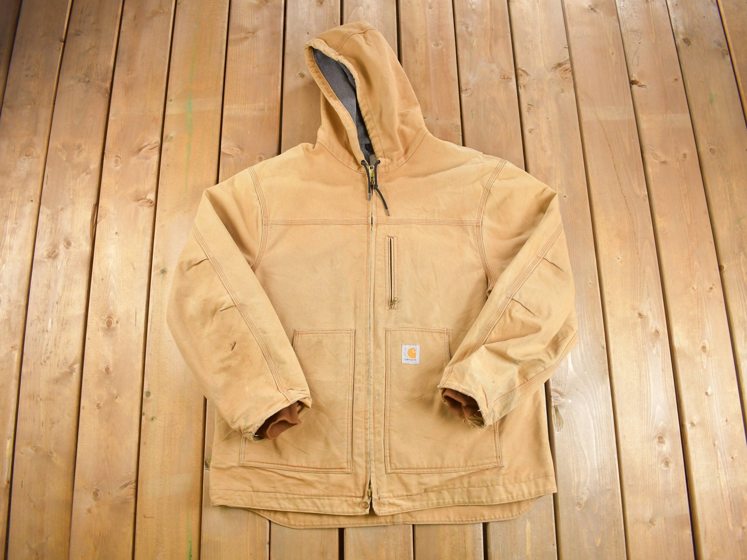 Vintage 1990s Carhartt Hooded Chore Jacket