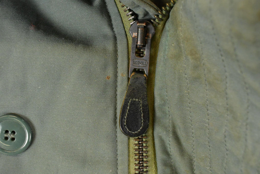 Vintage 1970s Military Cold Weather N-3B Military Fur Hood Parka Jacket Men's Small