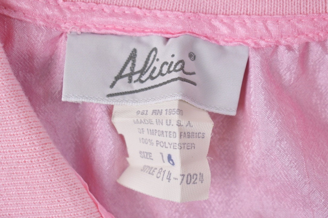 Vintage 1980s Alicia Polyester Button Up Polo Shirt
