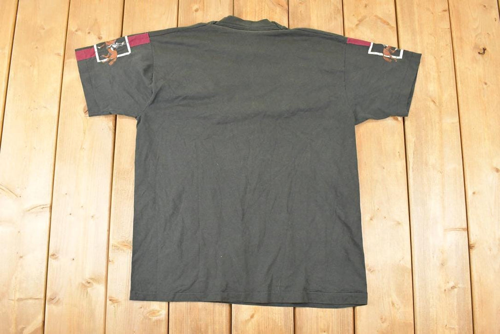 Vintage 1996 Animal Designs Horse Riding Souvenir T-Shirt Men's L
