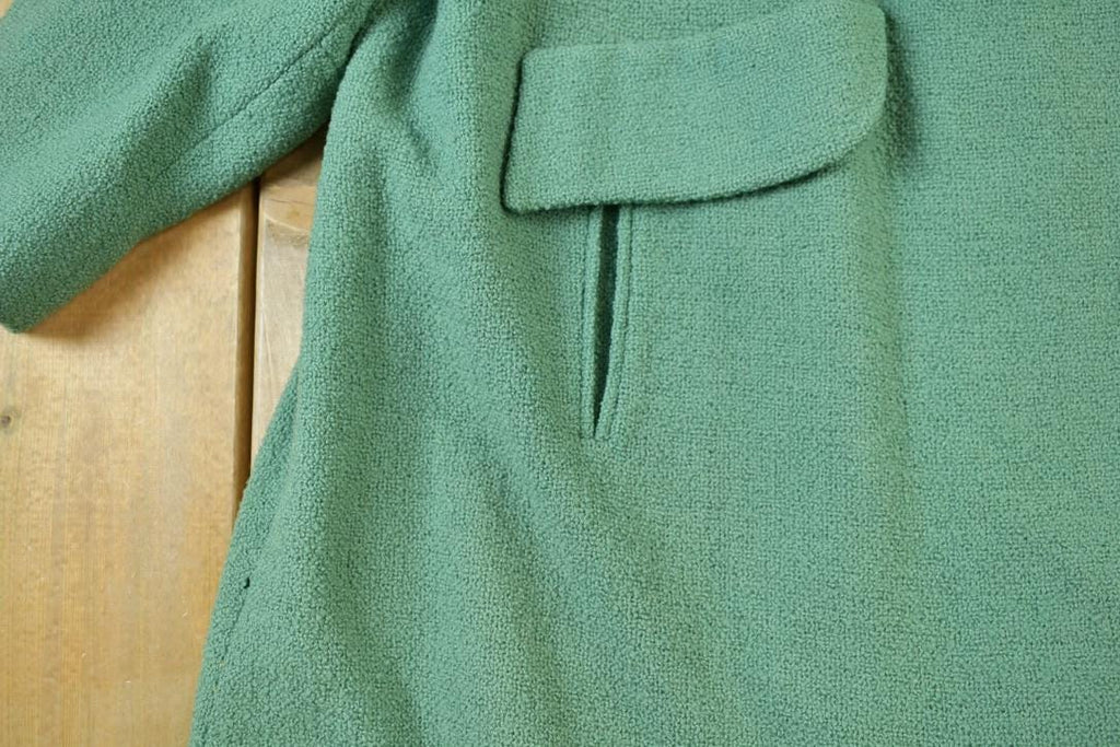 Vintage 1960s Fredleys Mint Green Wool Button Up Jacket