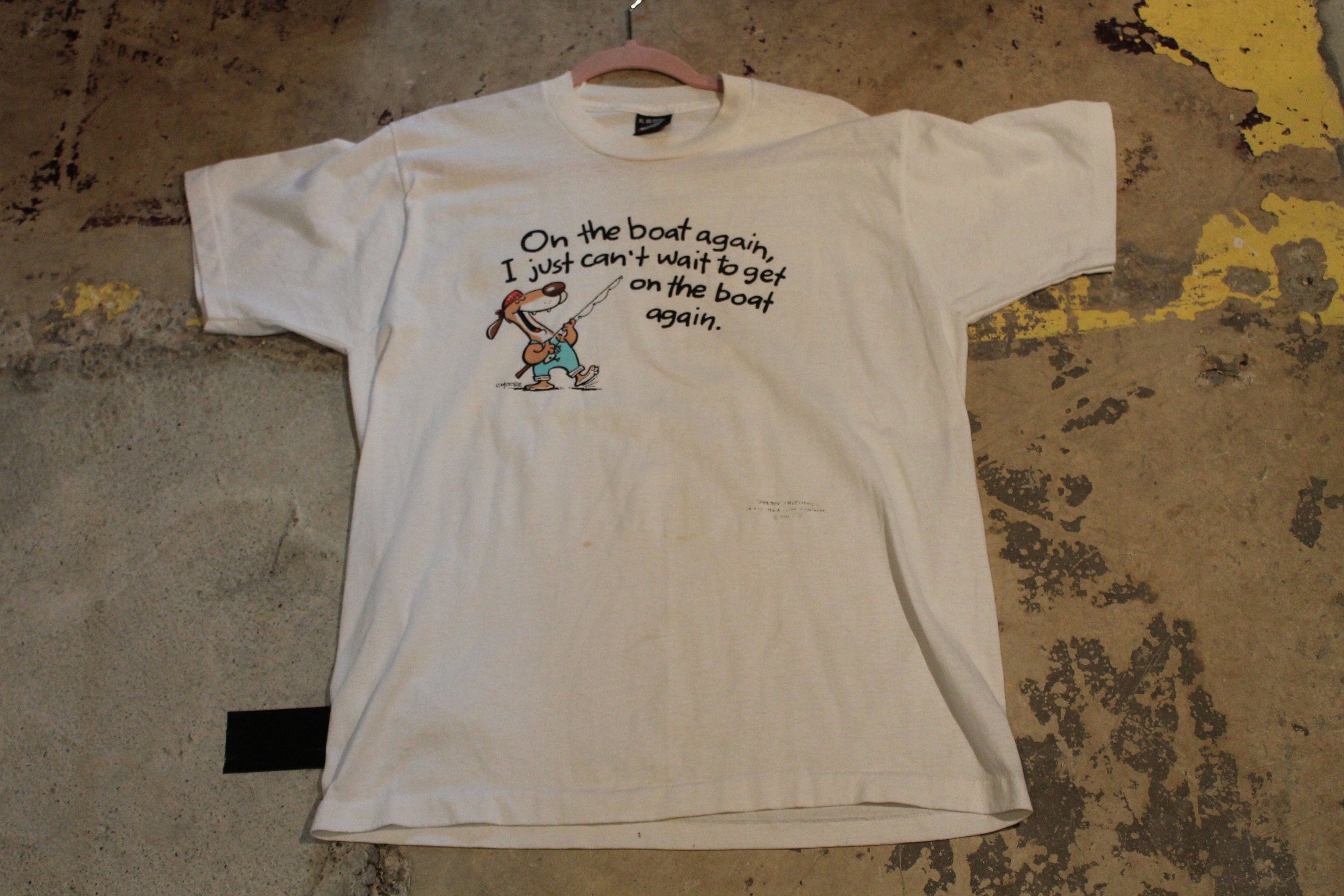 Vintage 1990s Fishing Theme T Shirt