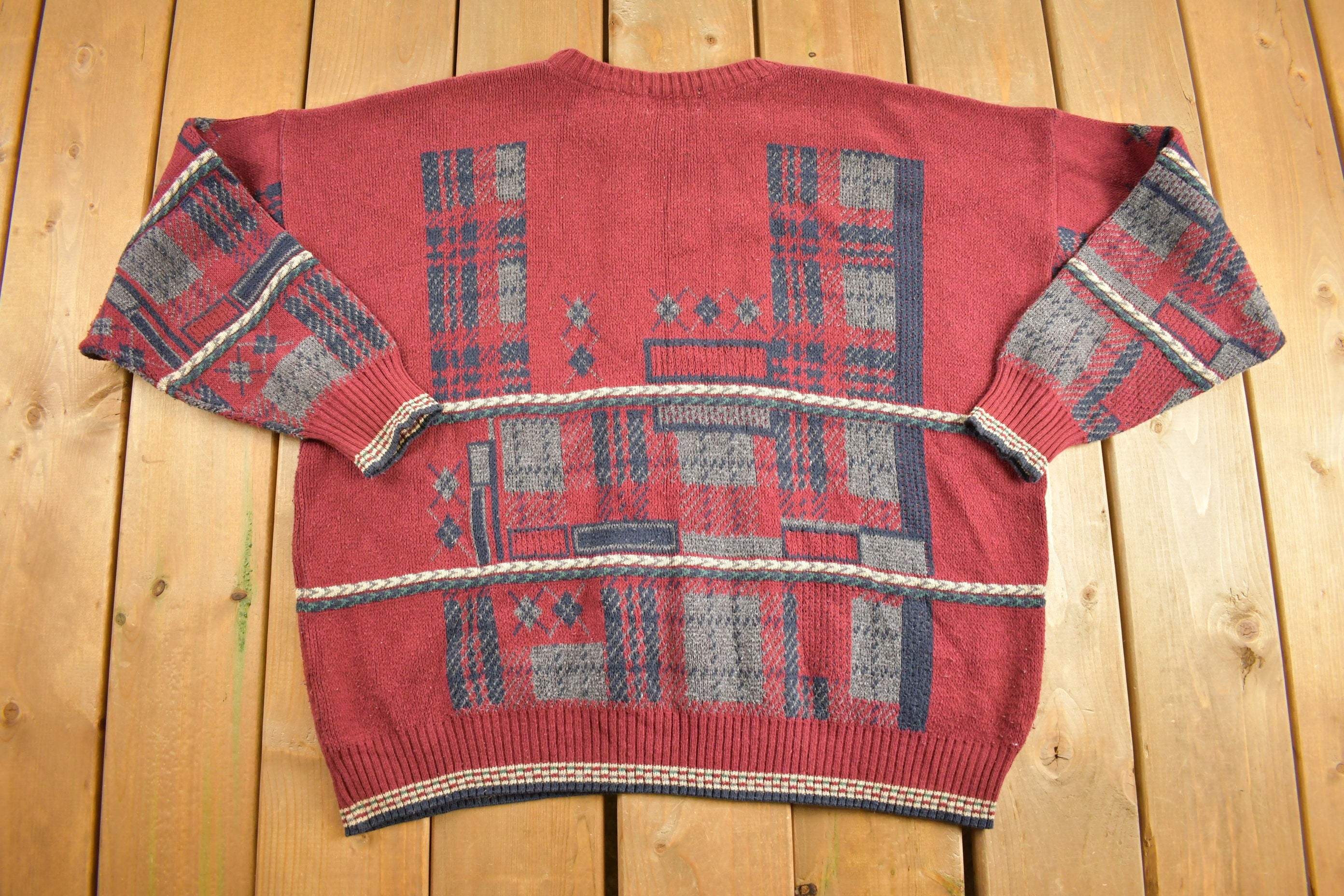 Vintage 1990s Cotton Traders Knit Crewneck Sweater