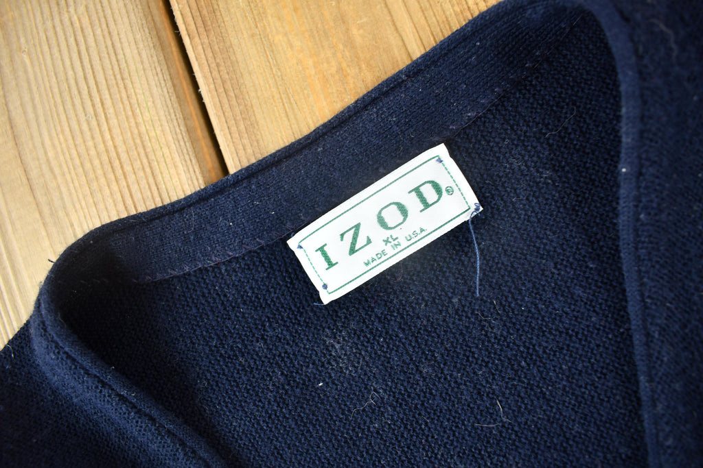 Vintage 1980s IZOD Knit Cardigan Sweater