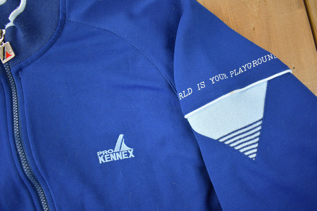 Vintage 1980s Pro Kennex The World Is Your Playground Zip Up Sweatshirt