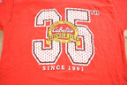 Vintage 1996 Cabelas Sidewalk Sale Kearney Nebraska Souvenir Travel T-Shirt Made In USA