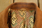Vintage 1970s Aztec Pioneer Fringe Leather Western Jacket Made In USA